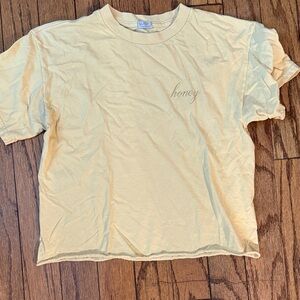 Brandy Melville Yellow 'Honey' T-Shirt